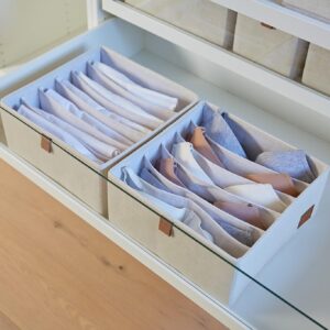 Set of 2 Drawer Organisers with 6 Compartments